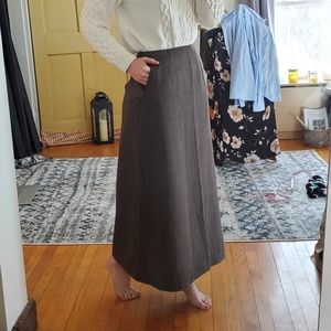 Vintage Brown Maxi Skirt